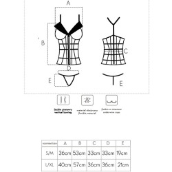 Livco Corsetti Fashion - Laura Lc 20215 Corset + String S/M
